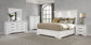 McKinney Queen LED Light Panel Bed Vintage White