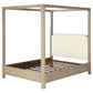 Solano 85-inch Eastern King Canopy Bed Weathered Mango