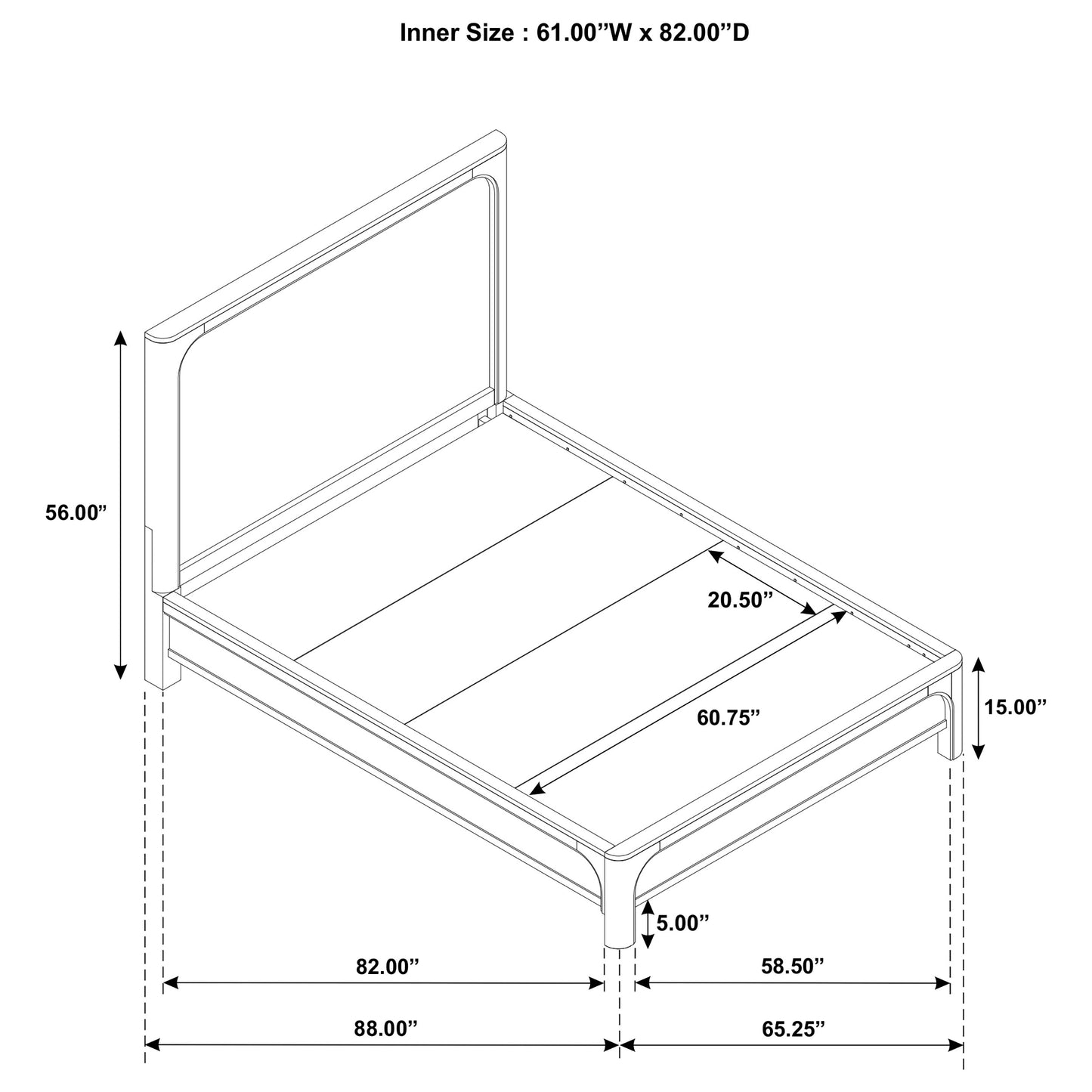Solano 56-inch Queen Panel Bed Weathered Mango