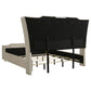 Lorient Eastern King LED Upholstered Bed Ivory and Camel