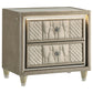 Lorient 4-piece Eastern King Bedroom Set Ivory and Camel