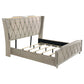 Lorient 5-piece Eastern King Bedroom Set Ivory and Camel