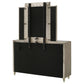 Lorient 8-drawer LED Dresser with Mirror Ivory and Camel