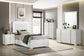 Marceline Wood Twin LED Panel Bed White