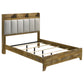 Henderson 57-inch Eastern King Bookcase Panel Bed Medium Oak