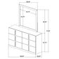 Ines 6-drawer Bedroom Dresser with Mirror White High Gloss