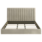 Arielle Eastern King Bookcase Panel Storage Bed Light Oak