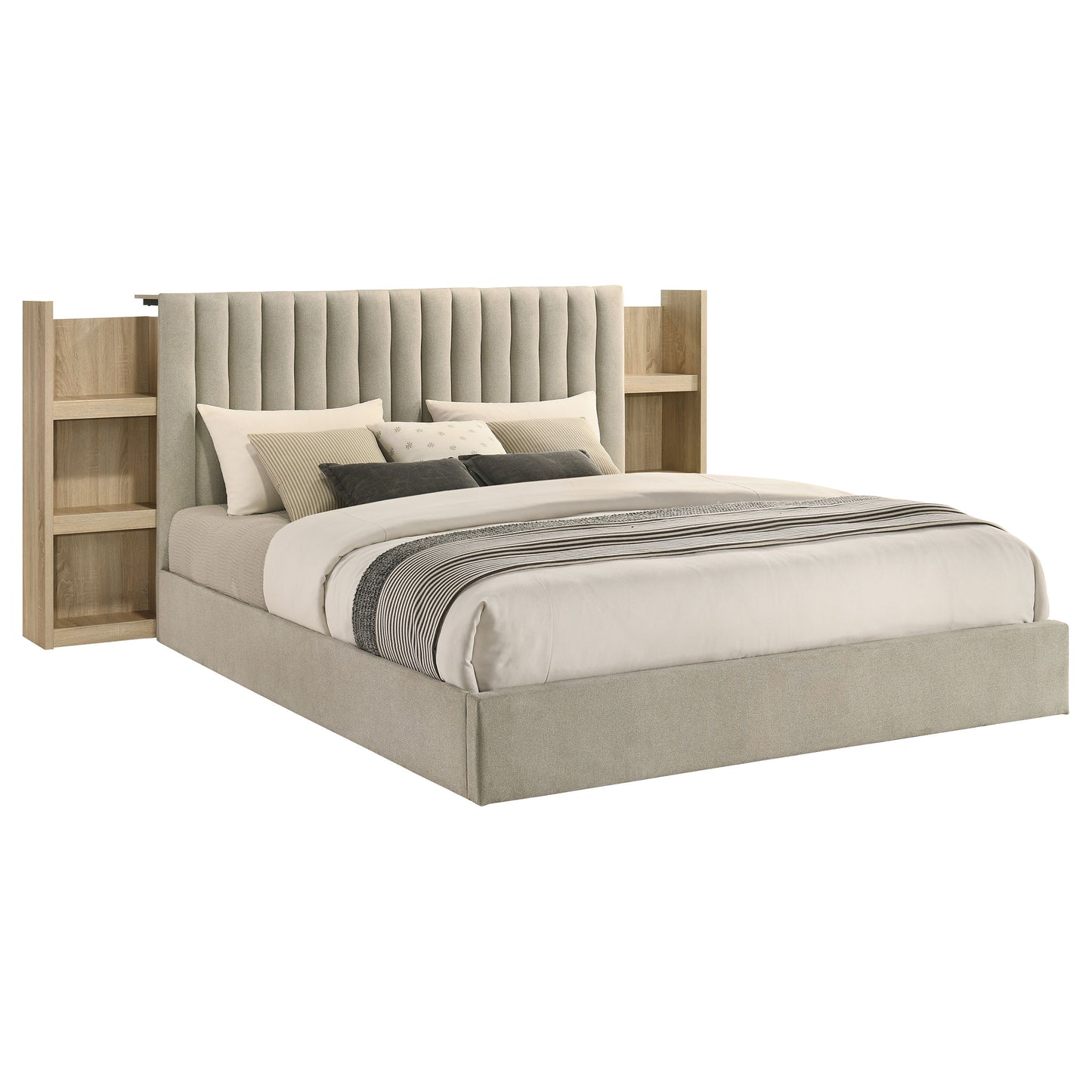 Arielle 5-piece Eastern King Bedroom Set Light Oak