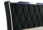 Lorient Eastern King LED Upholstered Bed Black