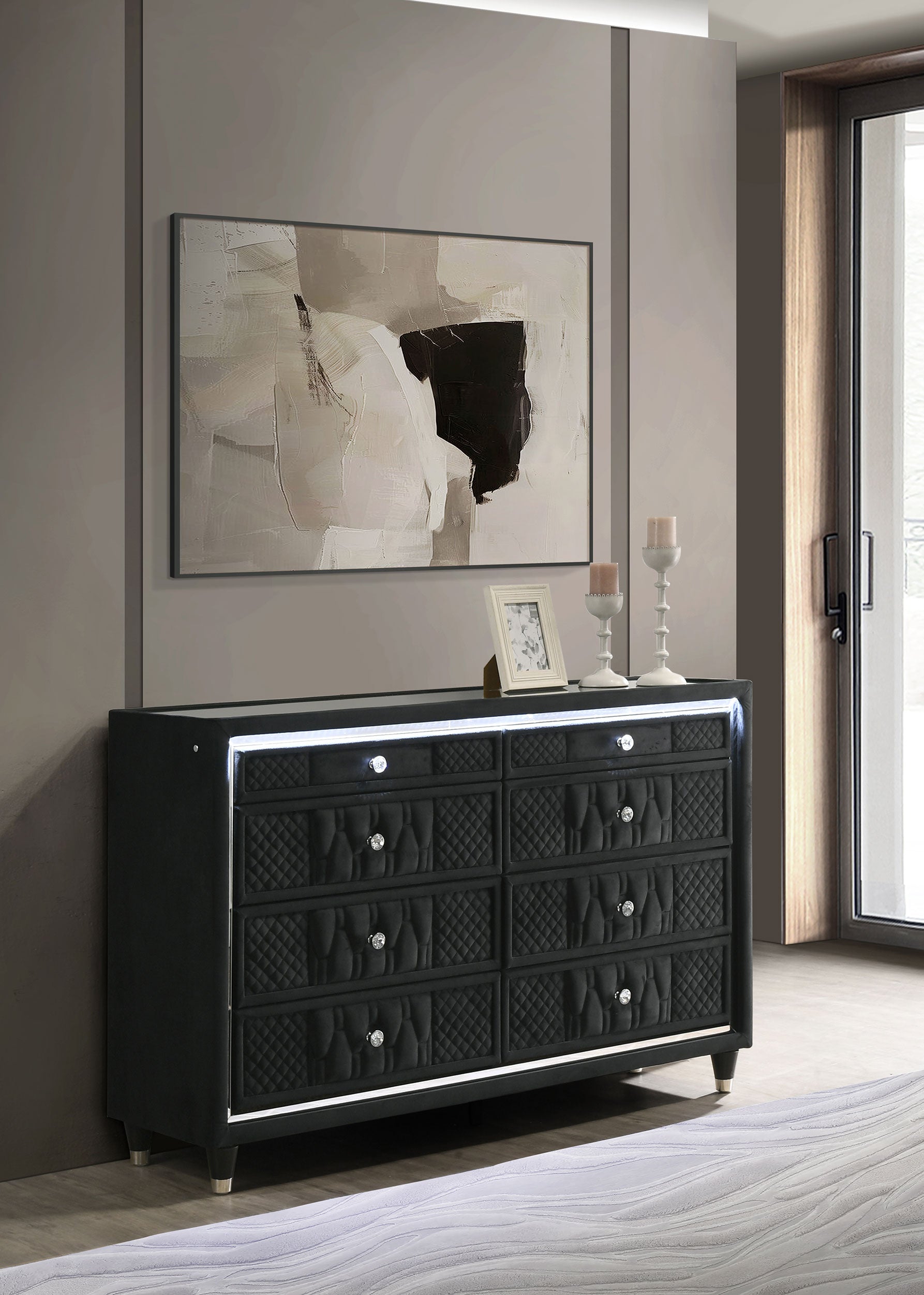 Lorient 8-drawer LED Bedroom Dresser Cabinet Black Best 4 Less Furniture & Mattress Discount Lorient 8-drawer LED Bedroom Dresser Cabinet Black Best 4 Less Furniture & Mattress Discount