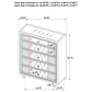 Lorient 5-drawer LED Chest of Drawers Black