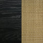 Arini Rattan Queen Panel Bed Black and Natural