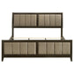 Wilkes 51-inch Upholstered Eastern King Bed Dark Cocoa