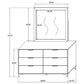 Kendall 6-drawer Dresser with Mirror Black