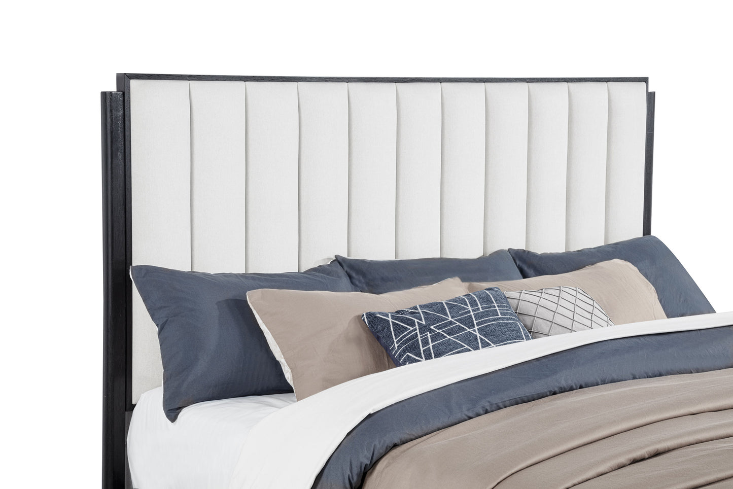 Brookmead 60-inch Upholstered California King Bed Black
