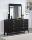 Brookmead 8-drawer Dresser with Mirror Black