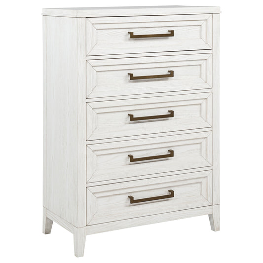 Marielle 5-drawer Bedroom Chest Distressed White
