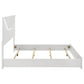 Ives Eastern King Panel Bed LED Headboard White High Gloss