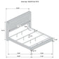 Lucia 4-piece Eastern King Bedroom Set Grey and Black