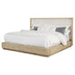 Kailani 52-inch Eastern King Wingback Bed Beige Oak