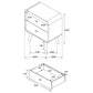 Robyn 4-piece California King Bedroom Set Light Ash