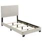 Dorian Fabric Upholstered Twin Panel Bed Cream