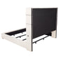 Tisdall Upholstered Eastern King Flame Visualizer Bed Cream