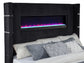 Tisdall California King Flame Visualizer TV Bed Black