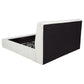 Nollet 48-inch Upholstered Eastern King Platform Bed Cream