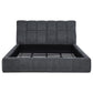 Nollet 48-inch Upholstered California King Platform Bed Grey