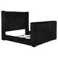 Centergrove Upholstered California King Wingback TV Bed Black