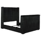 Centergrove Upholstered Queen Wingback TV Bed Black
