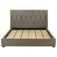 Delsea Upholstered Eastern King Platform Bed Light Brown