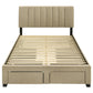 Wheatland 4-drawer Upholstered Full Storage Bed Light Brown