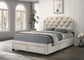 Marianna 4-drawer Upholstered Queen Storage Bed Cream