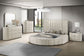 Sonya Upholstered Eastern King Round Storage Bed Ivory