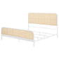 Lanewood Open Cane Webbing Metal Eastern King Bed White