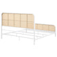 Lanewood Open Cane Webbing Metal Eastern King Bed White