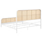Lanewood Open Cane Webbing Metal Eastern King Bed White