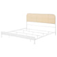 Amherst Radio Weave Rattan Metal Eastern King Bed White