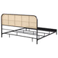 Amherst Radio Weave Rattan Metal Eastern King Bed Black