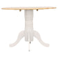 Allison Round 40-inch Drop Leaf Extension Dining Table White