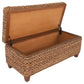 Laughton Hand-Woven Banana Leaf Storage Bench Amber