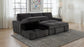 Pastrana Upholstered Sleeper Sectional Sofa LAF Chaise Grey