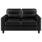 Scotland 3-piece Faux Leather Upholstered Sofa Set Black