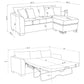 Storey Upholstered Sleeper Sectional Chaise Sofa Camel