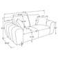 Burnett Chenille Upholstered Wide Arm Loveseat Ivory