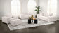 Burnett Chenille Upholstered Wide Arm Loveseat Ivory