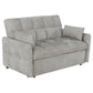 Cotswold Upholstered Convertible Sleeper Sofa Bed Light Grey