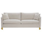 Corliss Upholstered Curved Track Arm Sofa Beige